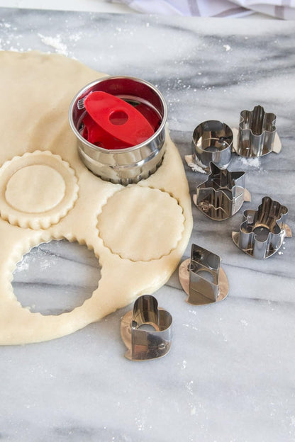 Fox Run Linzer Cookie Cutter Set, 6-Piece, Stainless Steel, 2.5 x 2.5 x 1.75 inches
