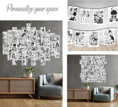 WOONKIT My Hero Academia Posters, Anime Wall Collage for Bedroom Decor, 50PCS 4x6 Inch