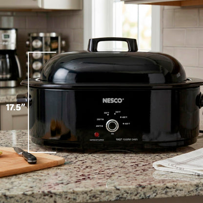 Nesco MWR18-13, Roaster Oven, 18 Quarts, Black
