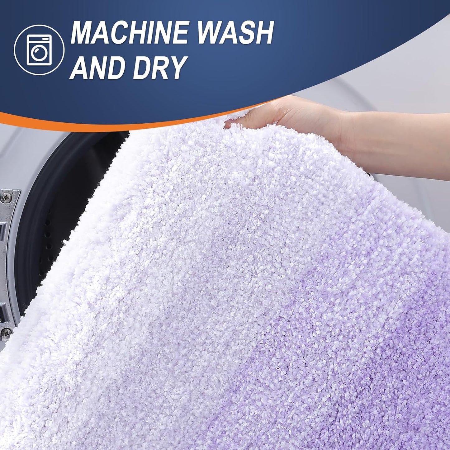 OLANLY Bathroom Runner Rug - Extra Soft Microfiber Mat 70x24 | Quick Dry & Washable, Light Purple