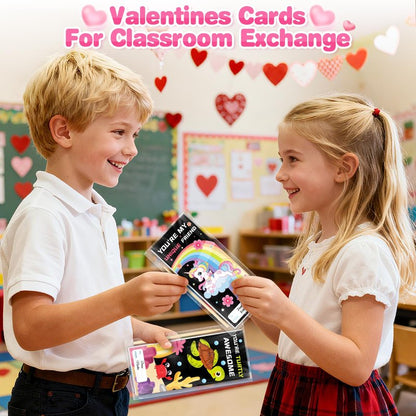 SpringFlower Valentines Day Cards Gift Classroom Exchange,24 Pack Scratch Art Books,Valentines Gift Classroom Exchange Prizes Party Favors Supply, Valentines Scratch Art Toys For Kids
