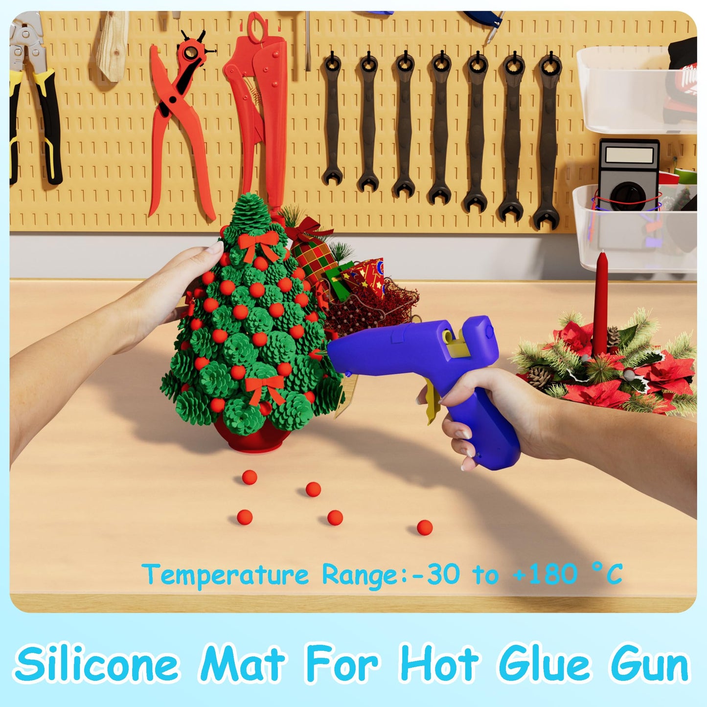 PABUSIOR Large Clear Silicone Crafts Mats: Non-Slip Translucent Liner 15.7×23.6In (2 Pcs) - Heat Resistant Silicone Countertop Protector Mat for Pastry, Epoxy Resin, Glitter Slime, Manicure, DIY Sheet