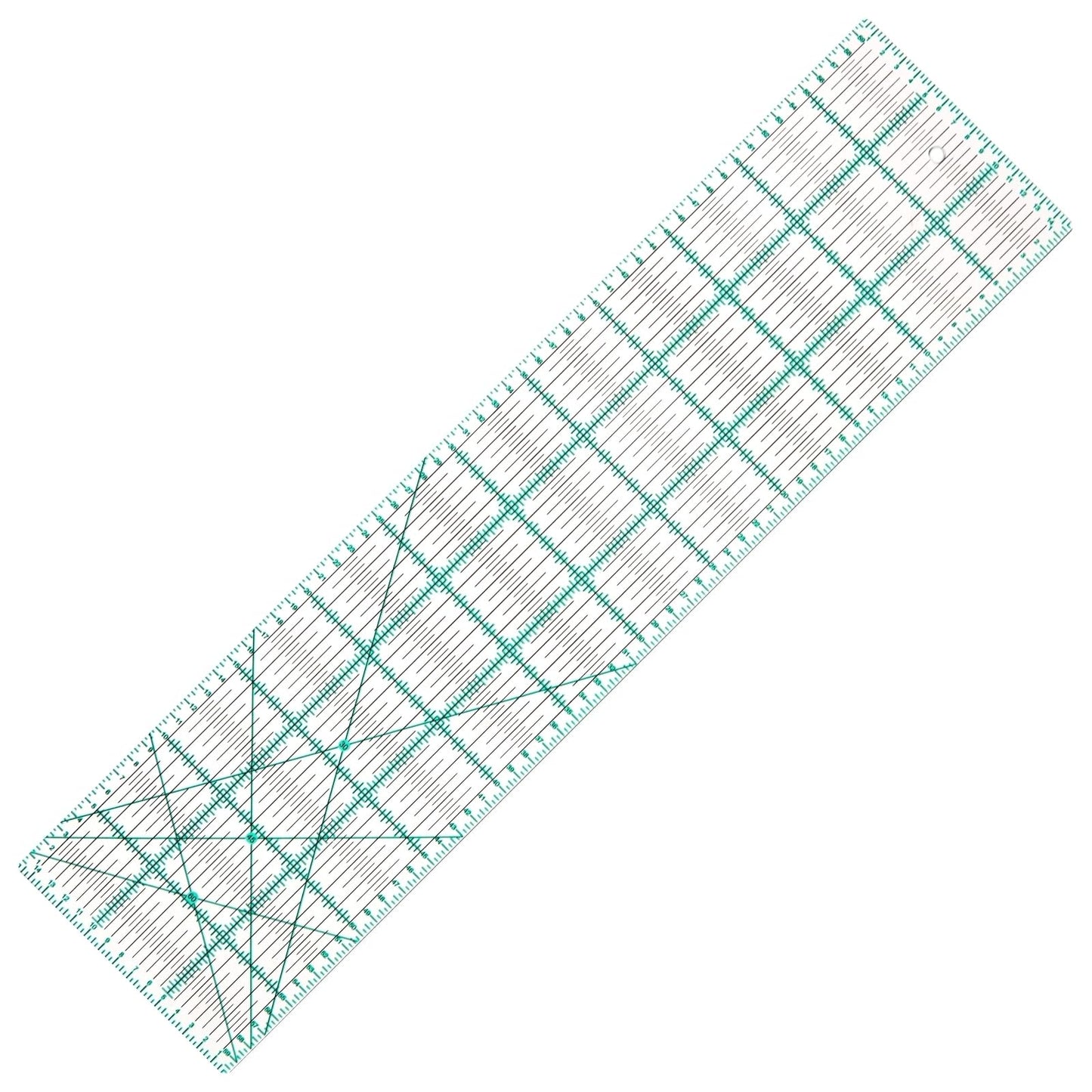 MANUFORE Quilting Ruler 15 x 60cm Sewing Acrylic Ruler Anti-Slip Metric Ruler DIY Quilting Tools with Clear Printed Lines for Precise Cutting