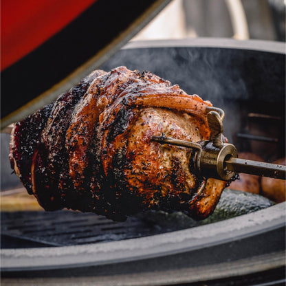 Kamado Joe JoeTisserie Rotisserie Accessory Attachment for 18-inch Classic Joe Grills with Stainless Steel Spit Rods up to 50 lbs of Food, Model KJ-TISSERIENA