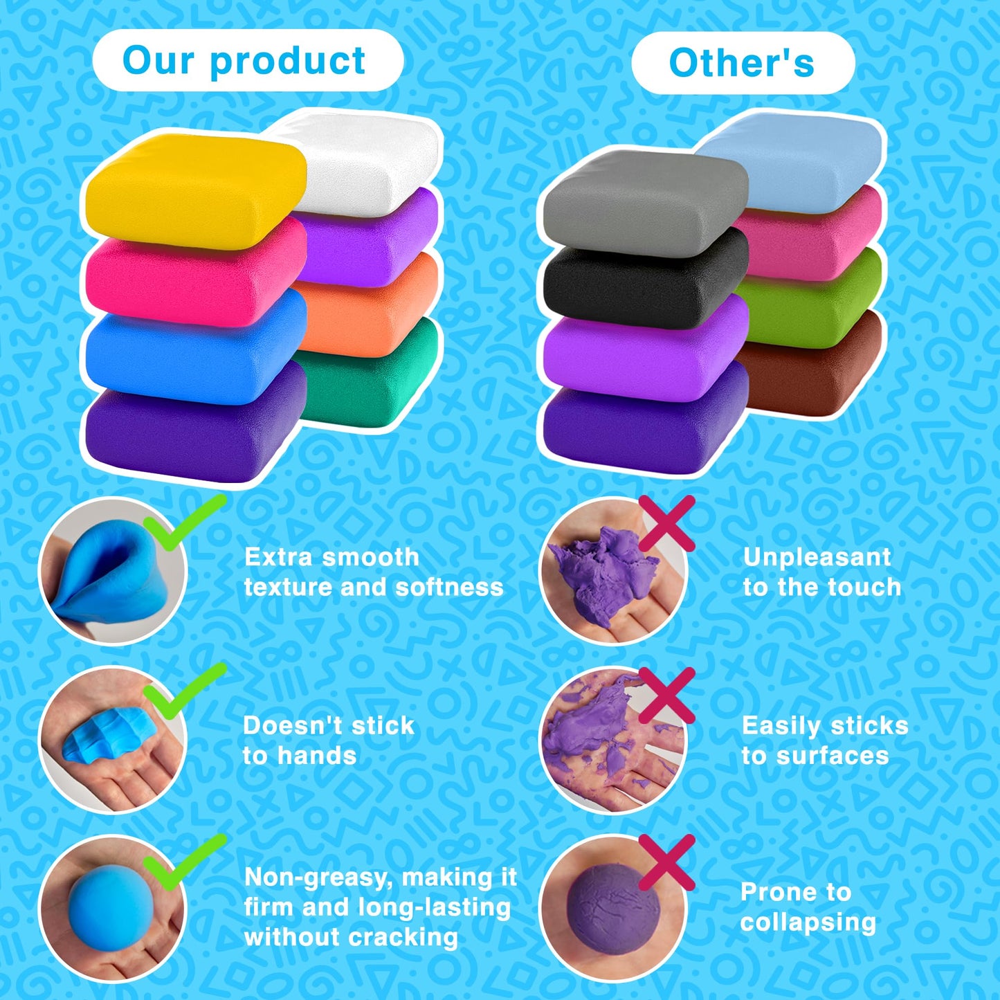 FlyFlag Air Dry Clay - 100 Colors, Ultra Light and Soft, Non-Toxic Modeling Clay for Kids with Tools and Tutorials, for Creative Play and Learning