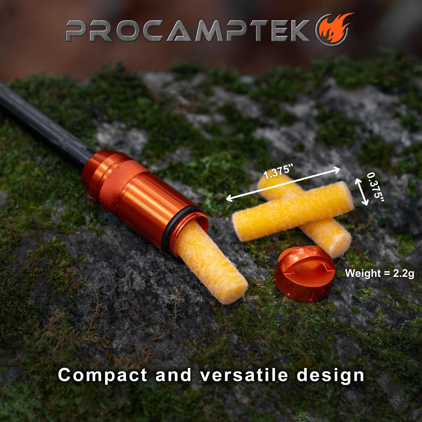 Procamptek Fire Plugs 100% Waterproof Fire Starter for Emergencies, Survival, Campfire, Fire Pits, Grills | Burns 5+ Minutes, All Natural, Non-Toxic (20 Fire Plugs)
