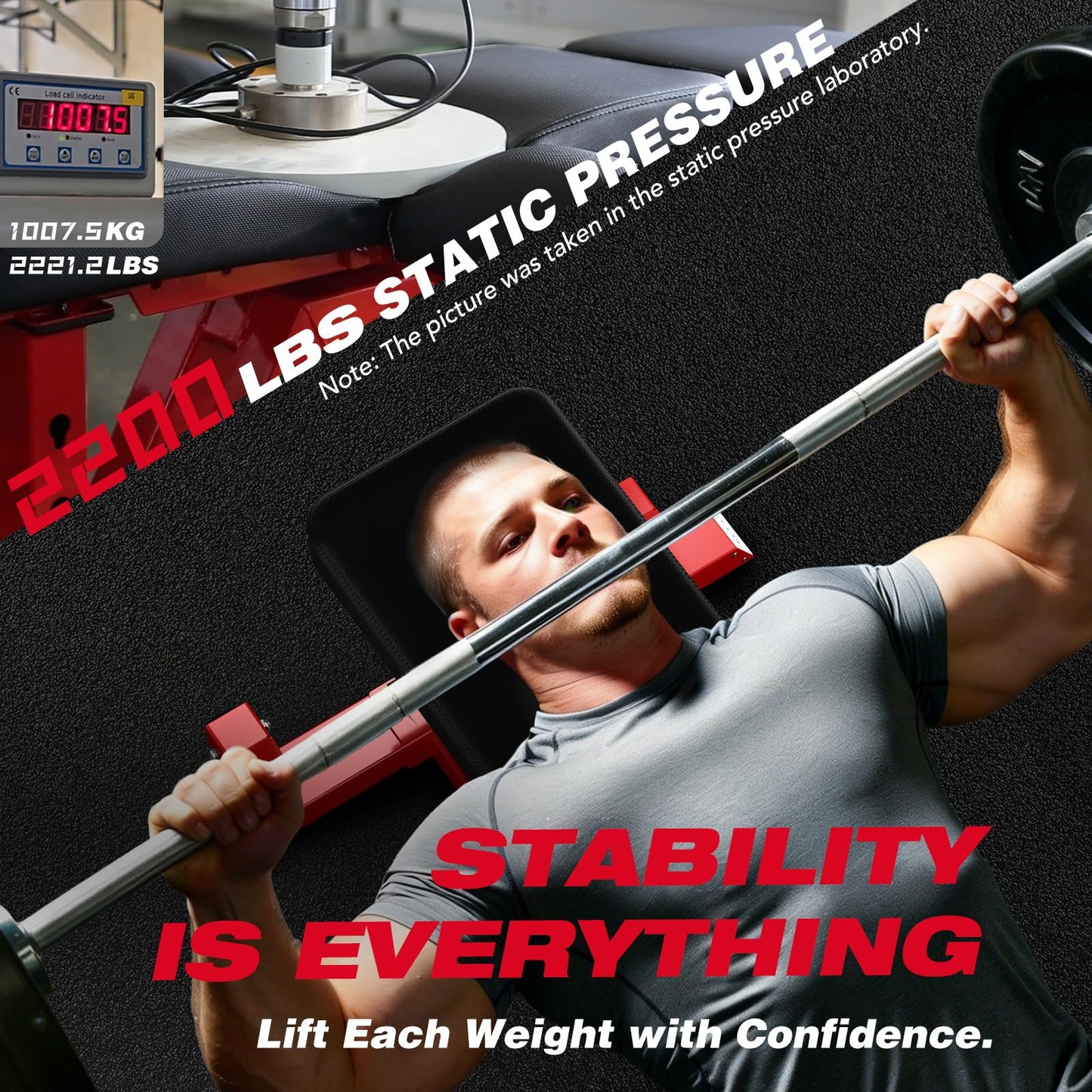 KeppiFitness Weight Bench, 1500LBS Capacity Workout Bench, 17” Bench Press Height, 11+8 Adjustable Weight Bench with Flat/Incline/Decline Angle and On-end Storage - Bench6000 (2026 Version Red Frame)