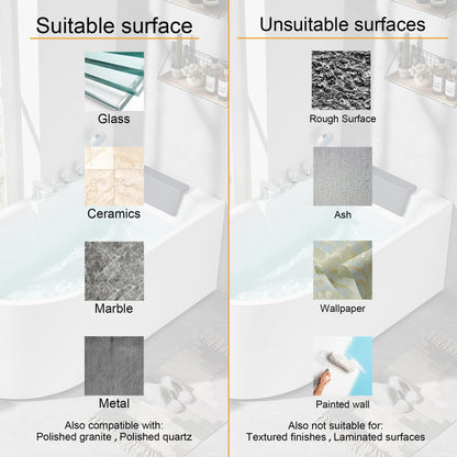 Mofason Silicone Shower Splash Guard, Clear Bathtub Corner Splash Guard, Bathroom Shower Water Guard Can Be Used in Washbasin, Tubs, Sinks Etc - 2Pack