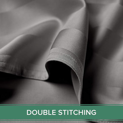 Pure Bamboo Queen Sheets - Luxuriously Soft & Cooling 100% Organic Viscose Bed Set | Jacquard Stone Color