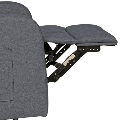 Ink+Ivy Recliner & Rocking Chair: Glider Recliner Nursery Chair for Living Room & Bedroom, Swivel Rocker Recliner with Side Pockets, Comfy Chair for Small Spaces, Grey
