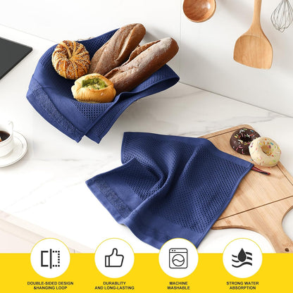 Set, 12 12 13 28 Inches, Set 10 100% Homaxy Kitchen Towels and Dishcloths x and x of Cotton Waffle Weave Kitchen
