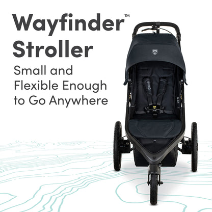 BOB Gear Wayfinder Jogging Stroller with Independent Dual Suspension, Air-Filled Tires, and 75-Pound Weight Capacity, Nightfall