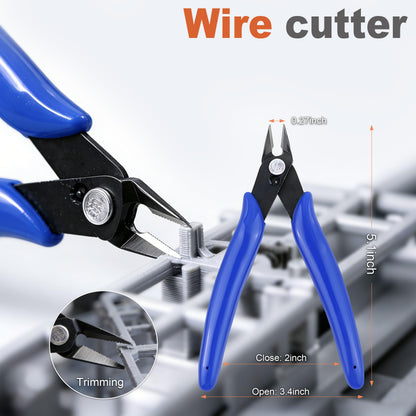 Tinytrees 3D Printer Tool Kit - 30pcs 3D Printing Accessories for FDM & SLA Printers, Nozzle Cleaning Needles, Scrapers, Files, Brushes, Tweezers, Cutter, Carving Knife, Grinding Rods