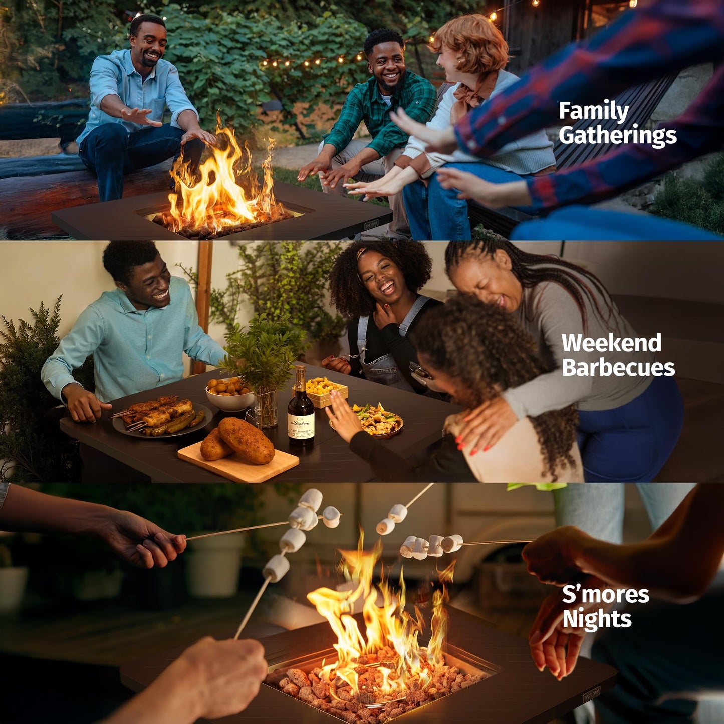 EAST OAK 28'' Steel Propane Fire Pit Table, 50,000 BTU CSA Certified Fire Table with Magnetic Lid, Steel Gas FirePit for Outdoor and Garden, Cover-Storage Basket and Lava Rock , Chocolate Coffee