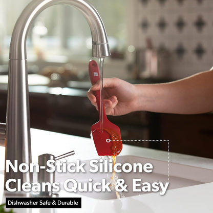 DI ORO Large Silicone Spatula, 600ºF Heat-Resistant, Seamless Design, Pro-Grade Non-Stick Silicone Rubber with