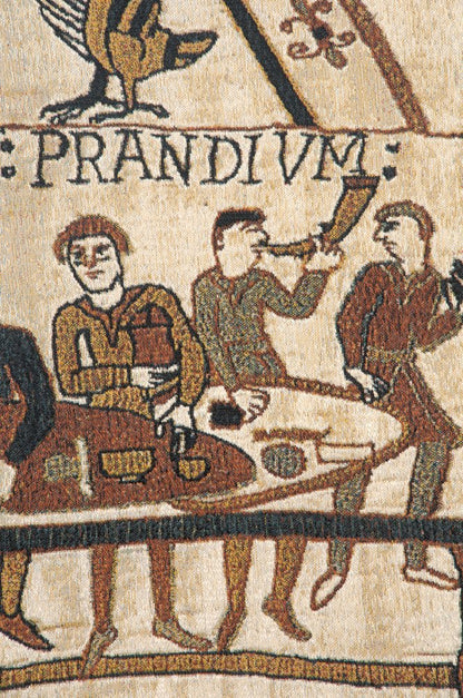 Bayeux Banquet II Belgian Tapestry Wall Hanging - 90 in. x 36 in. Cotton by Charlotte Home Furnishings