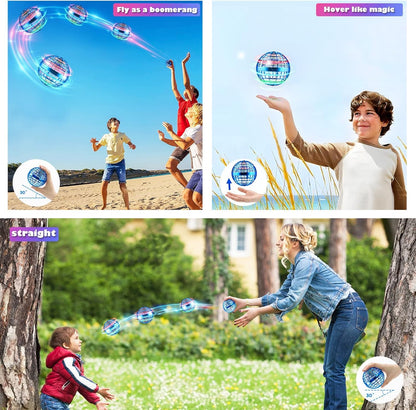 Lidatb Flying Orb Ball Toys-2025 Upgraded Hover Magic Boomerang Ball, for Kids Adults Cool Outdoor Indoor Outdoor Toy Gifts for 6 7 8 9 10+ Year Old Boys Girls-Blue