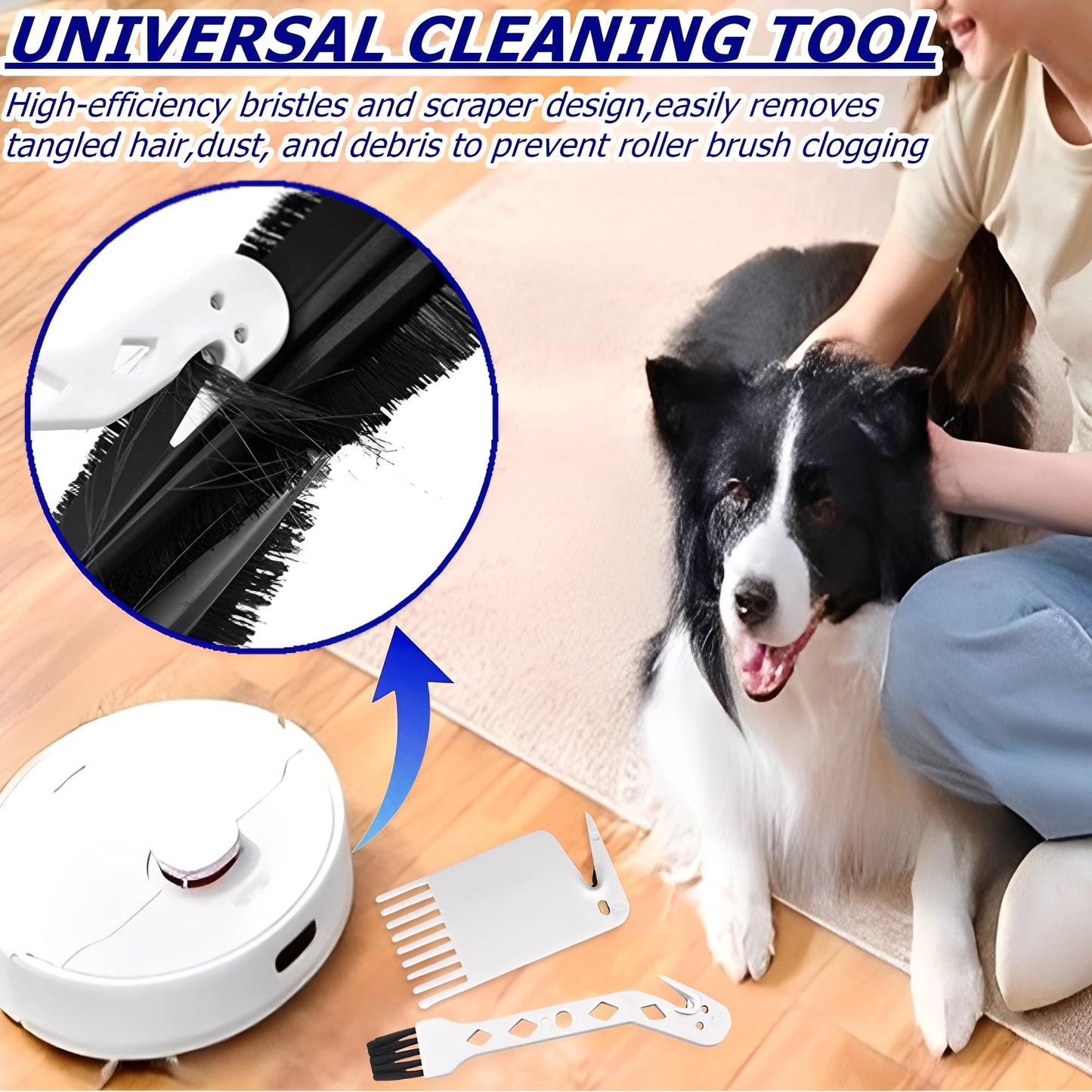 2 Packs Universal Robot Vacuum Brush Cleaning Tool Handheld Vacuum Cleaner Brush Kit Compatible with j7,i7,s9,i4,i3,694 Series Robot Vacuum