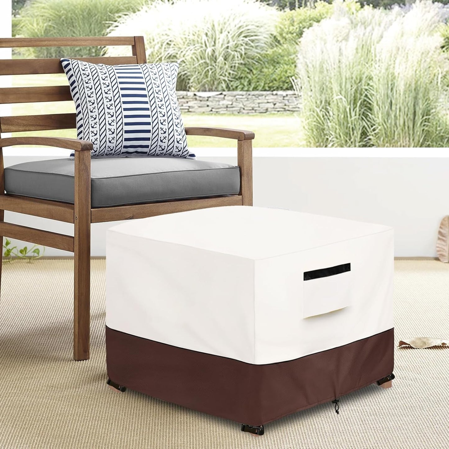 Cover,22W 22D 18H inch,Waterproof 3-Piece Set Patio Ottoman x x Square Patio Small Side Table Cover,Suitable