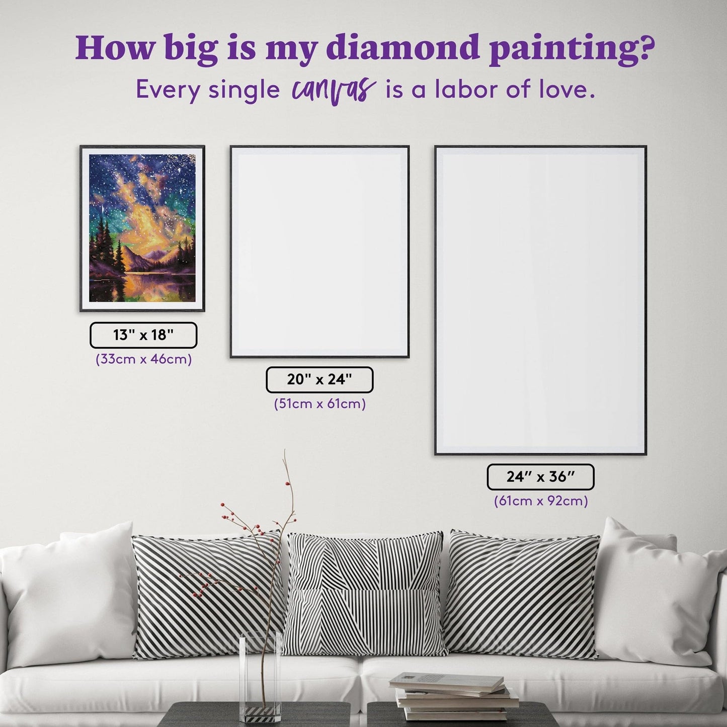 DIAMOND ART CLUB Starry Night - Night Music Diamond Painting Kit, Fun DIY Crafts for Adults, Square Diamond Art Canvas, 13" x 18" (33 cm x 46 cm)