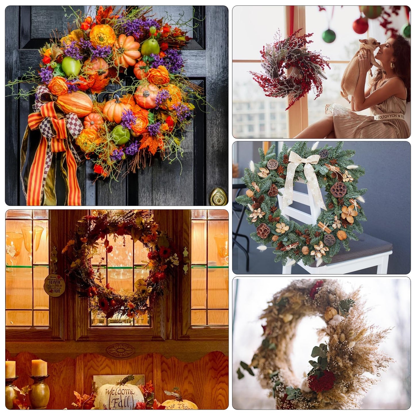 Temfmy Rattan twig Branch Grapevine Wreaths - 18 Inch Sunburst Wreath Form for DIY Crafts - Rustic Plain Twig Wreath Making Supplies Base for Decor