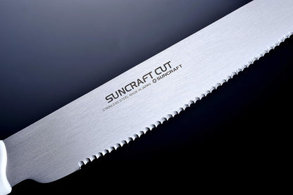 Bread Knife, 8.3 inch Stainless Steel Serrated Bread Cutter with Plastic Handle for Homemade Bread, Seki Japan