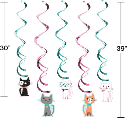 Creative Converting Purr-FECT Party 30-Count Decorative Streamers