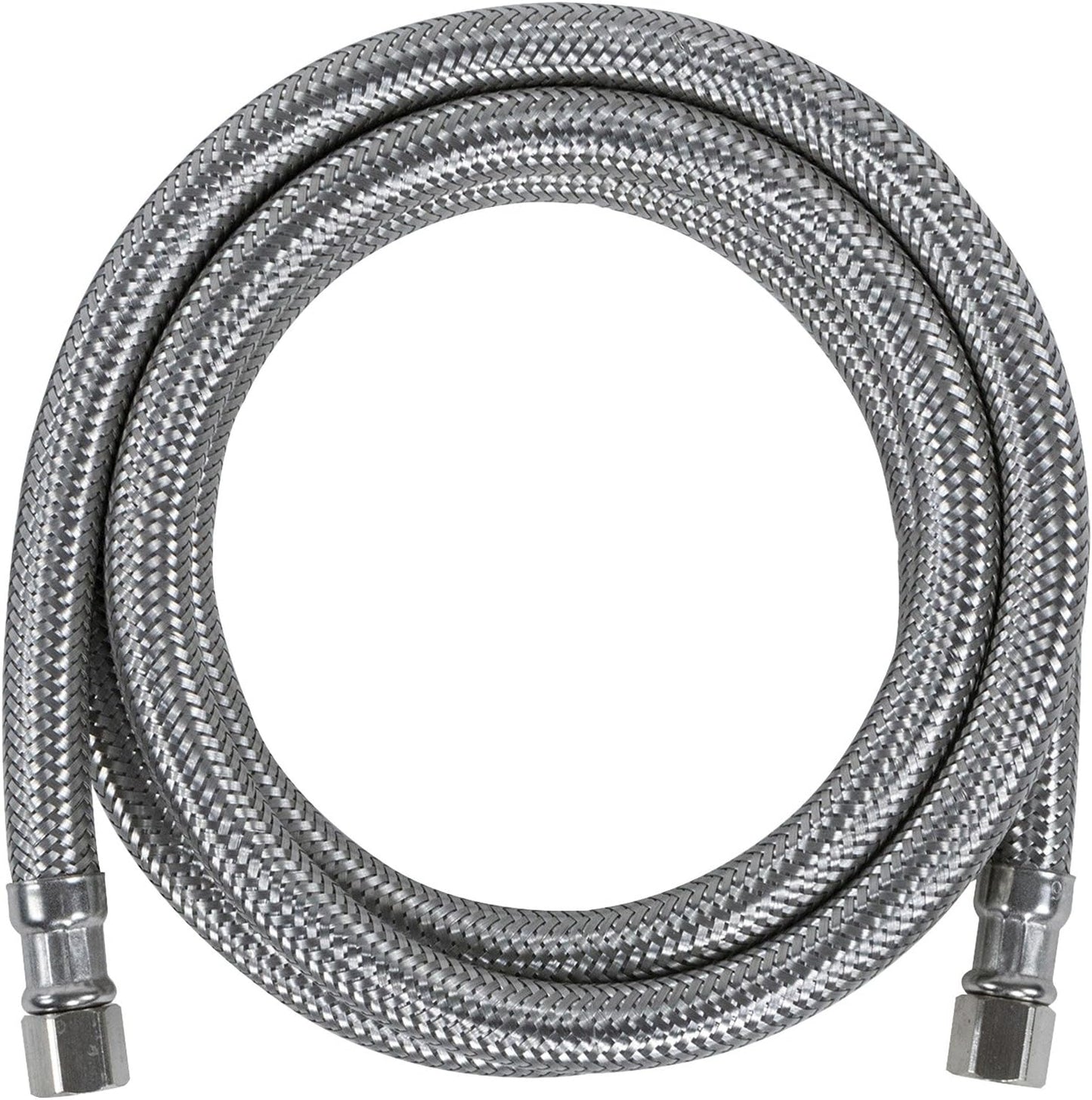 Certified Appliance Accessories Ice Maker Water Line: 7 Feet, PVC Core with Premium Braided Stainless Steel