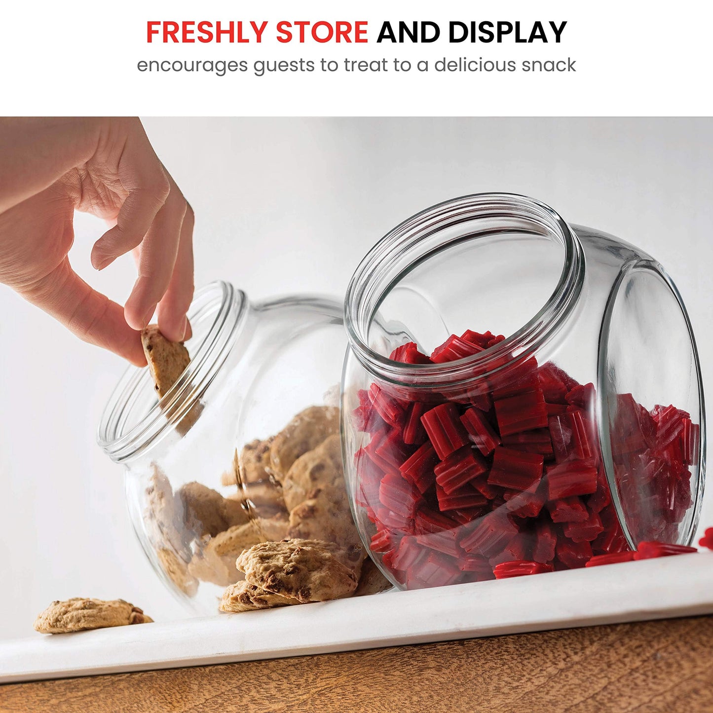 Bormioli Rocco Pandora Glass Jar with Metal Lid 75.5 oz - Airtight Storage Container for Snacks, Candy & Dry Foods - Versatile Kitchen & Pantry Organizer - Durable Clear Glassware