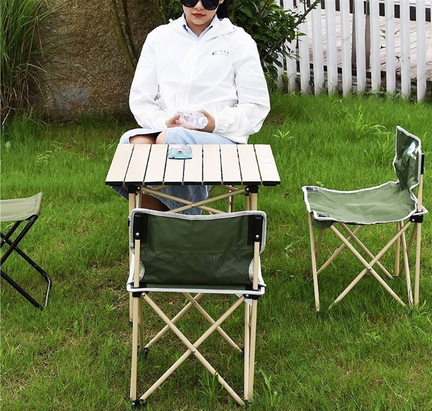 YFCDZVBH Outdoor Picnic Folding Table, Outdoor Portable Small Table, Balcony Barbecue Small Stall Table