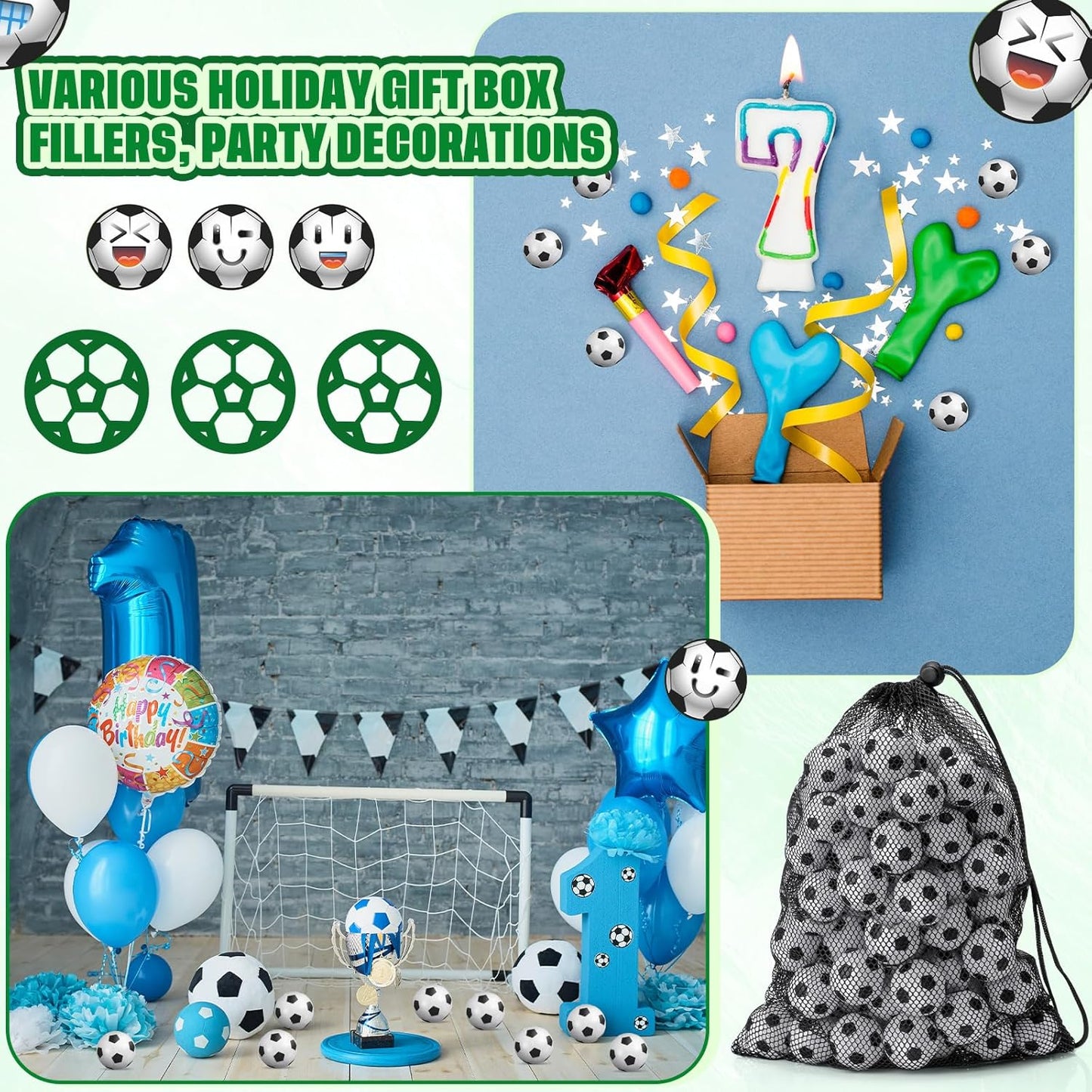 144 1.18 Inch Sotiff Pcs Mini Soccer Balls Bulk Sports Foam Stress Balls Relaxation Gadgets Fidget White Black Sports