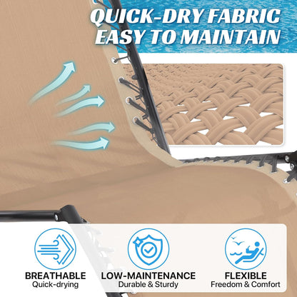 17" 63" Ostlttyn Zero Gravity Chair Replacement Fabric Kit, W x L Repair Cloth with Replacement Bungee Cord for Anti