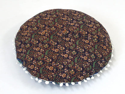 22 Inch CRAFT KALA Meditation Floor Pillows Cover Round Pillow Seating Hippie Decorative Adults Bohemian Mandala Circle