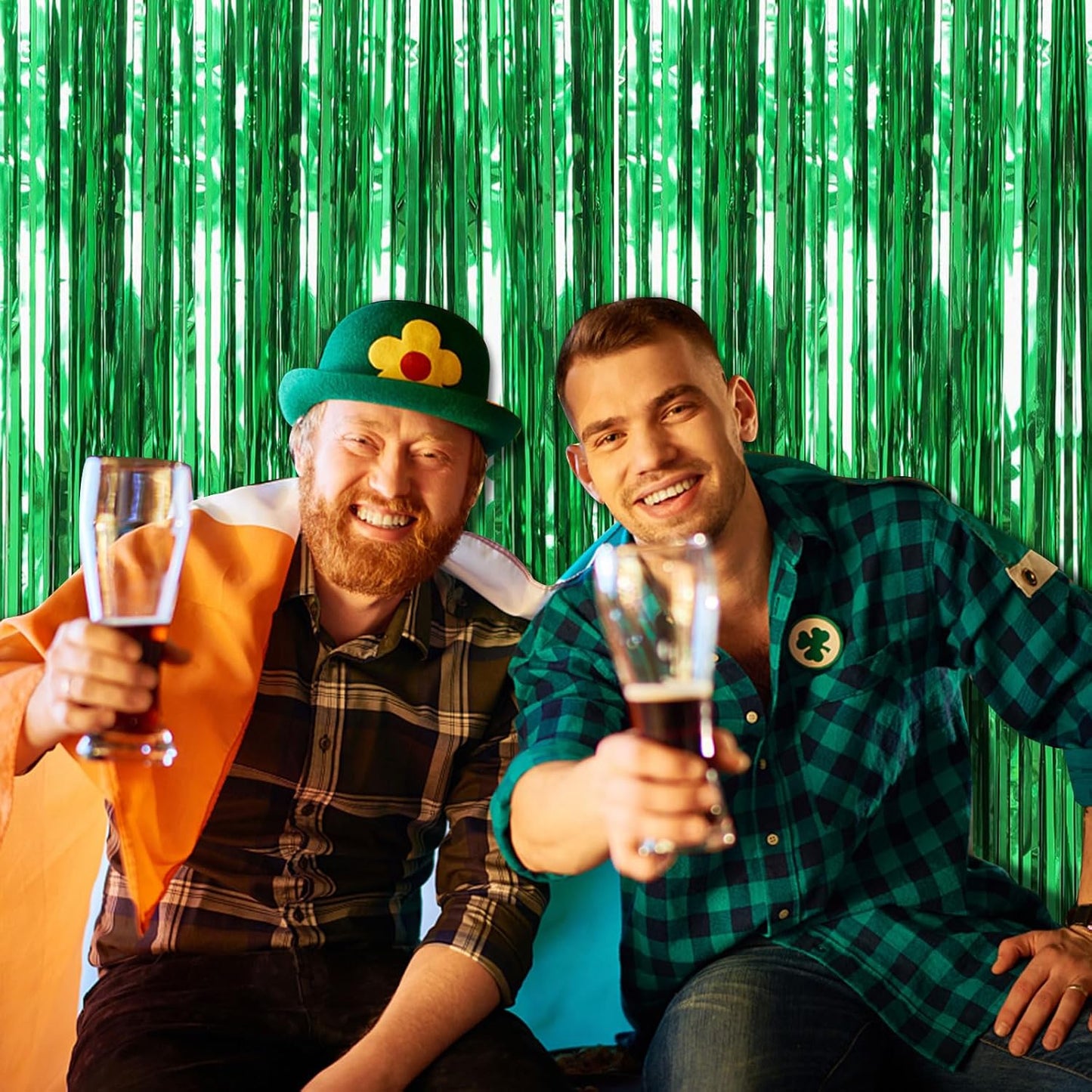 Skiennix 20 Pack Green Streamers - Jungle Party Decorations & Photo Booth Backdrop