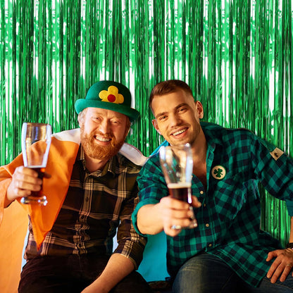Skiennix 20 Pack Green Streamers - Jungle Party Decorations & Photo Booth Backdrop