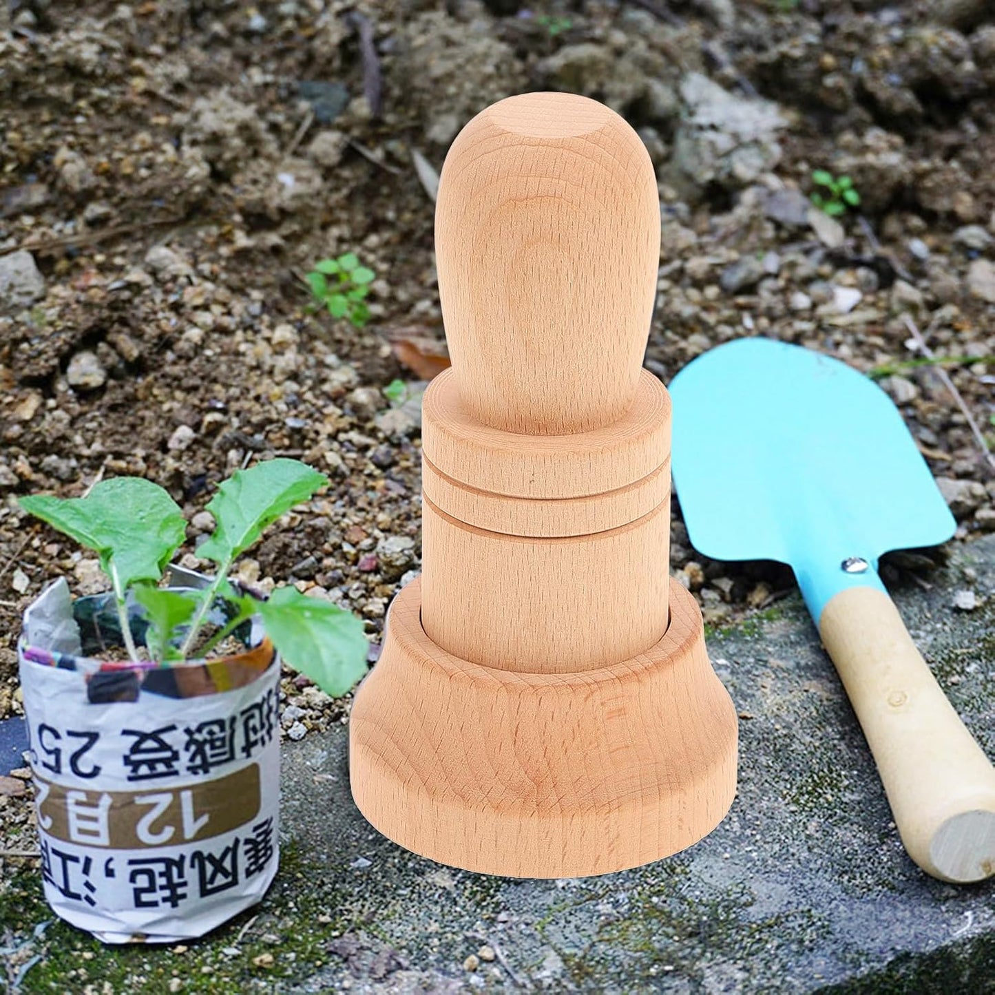 Yardwe Paper Pot Maker Set - 1 Set Flowerpot Starting Kit for Succulent Plants, Wood Juicy Machine