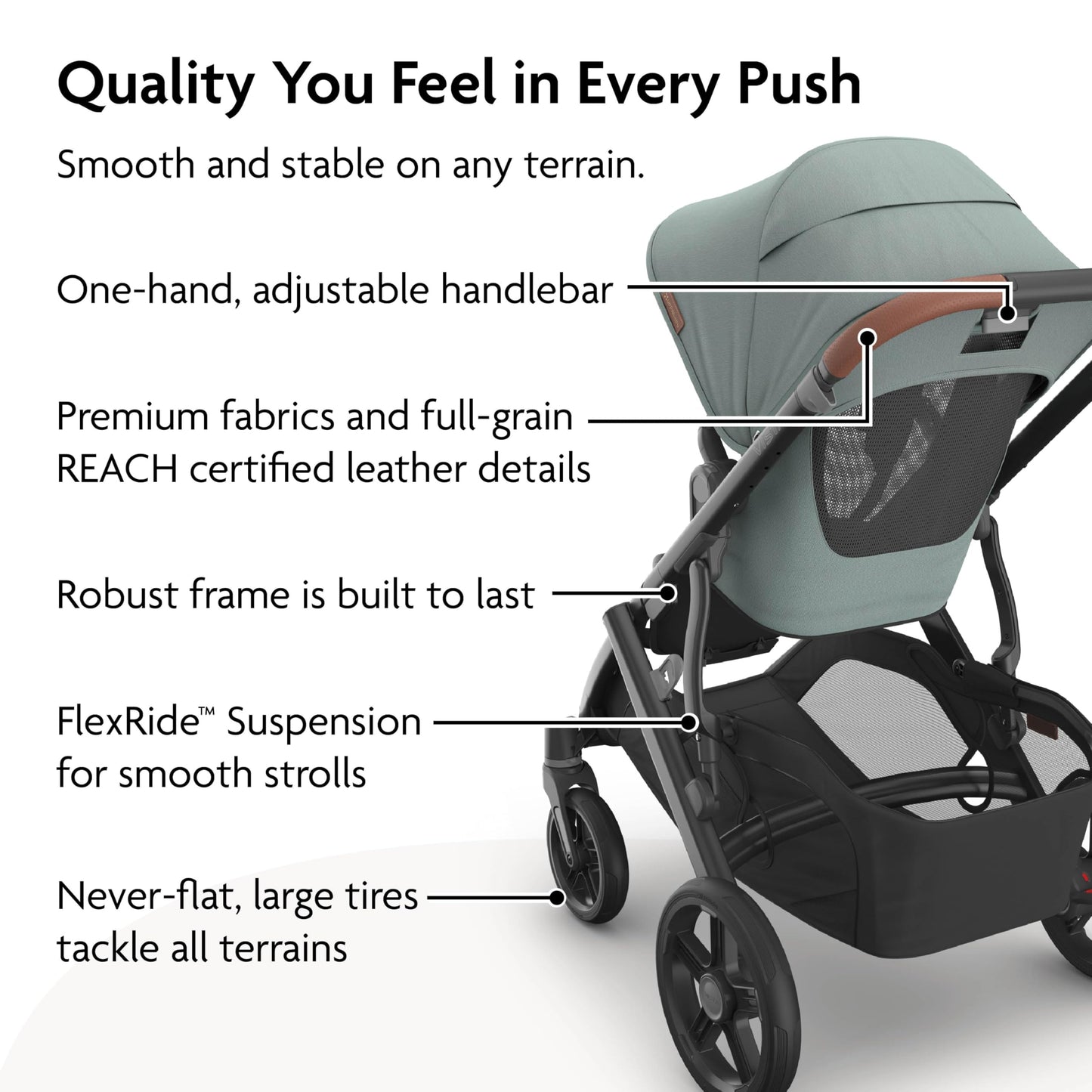 UPPAbaby Vista V3 Convertible Single-to-Double Stroller for Baby & Toddler, 30+ Configurations, Car Seat Compatible, All-Wheel Suspension, XL Basket – Kenzi (Mystic Aqua/Carbon Frame)