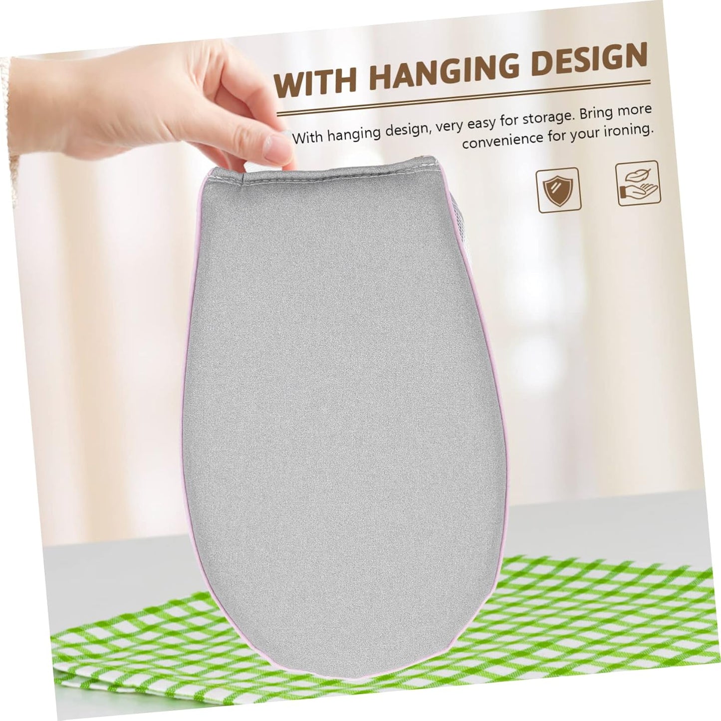 Zerodeko Mini Steamer Sponge Pad for Clothes, Garment Steamer Mitt, Shirt Steamer, Ironing Table Mesh Ironing Board.