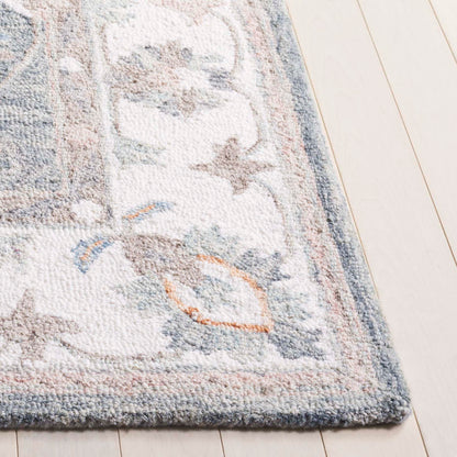 SAFAVIEH Area Rug 8x10 - Heritage Collection - Large - Grey & Ivory, Handmade Wool, Ideal for Living Room, Bedroom, Dining Space (HG125F)