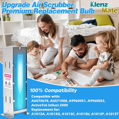 2026 Upgrade Air Scrubber Advanced Replacement Bulb,Photocatalytic Oxidation (PCO), 9 Inch Cell & Üv Bulb (Ozone-Free) Replacement for Activetek InDuct 2000,A1013A,A1013C,A1013P,A1013Q, A1013U, 1 Pack