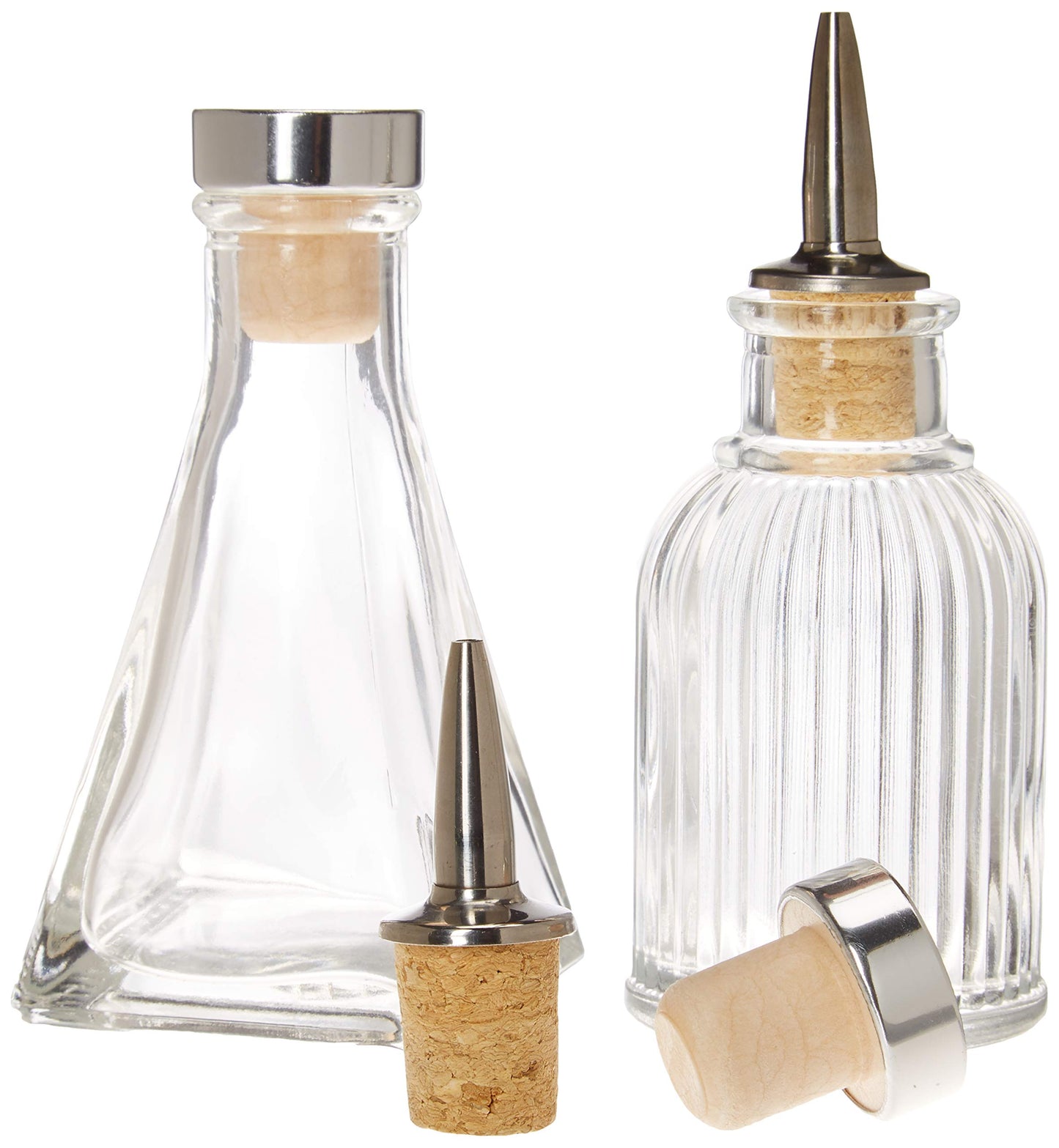 Amehla Bitters Bottle - Set of 2, 3oz Capacity with Dasher Caps and Stopper Caps - Dasher Bottles for Bitters - Elegant and Functional Bitters Bottles for Home or Professional Use
