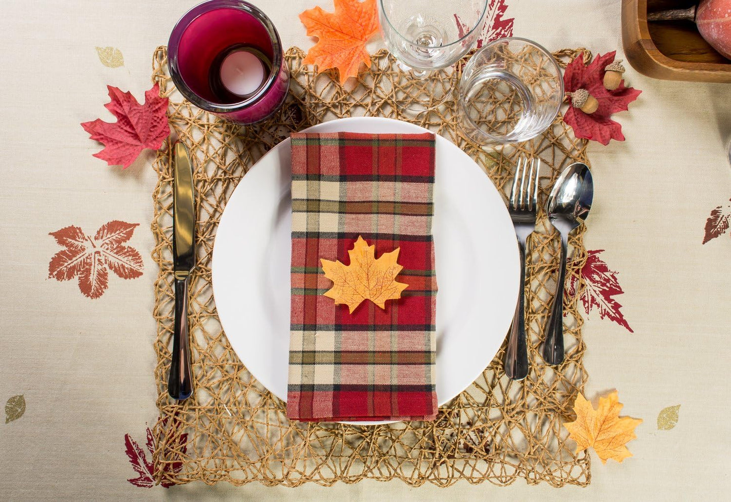 DII Woven Paper Tabletop Collection, Square Placemat Set, 16x16, Taupe, 6 Piece