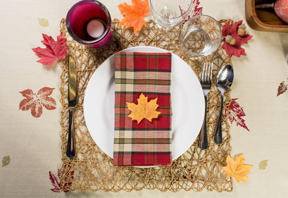 DII Woven Paper Tabletop Collection, Square Placemat Set, 16x16, Taupe, 6 Piece