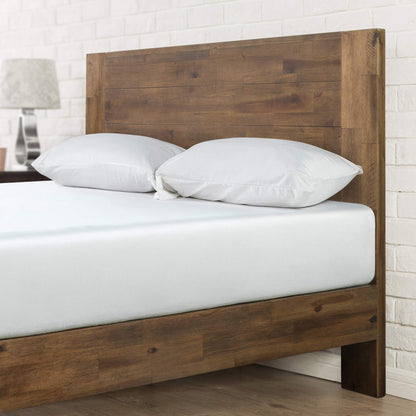Zinus Tonja Wood Platform Bed Frame with Headboard, Mattress Foundation with Wood Slat Support, No Box Spring Needed, Easy Assembly, Queen