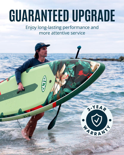 ZLX 11'6" Extra Wide Inflatable Paddle Board, Touring Stand Up Paddleboard, Fast-Tracking SUP for Long-Distance, Stable Center Fin, Portable Backpack & Accessories for Adults, 500lb/3 People/Family