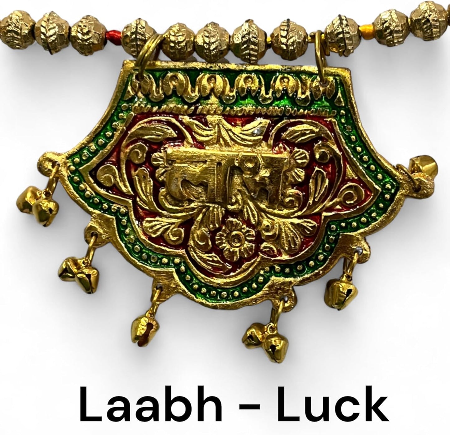Ganpati Shubh Labh Bandanwar, Handcrafted Multicolour Door Hanging Toran, 33 Inches Approx