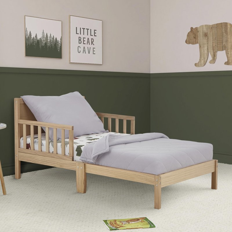 Evolur Grizzly Bear 3 Piece Toddler Bedding Set, Super Soft and Breathable Toddler Bedding, Machine Washable, Includes Fitted Sheet, Comforter and Pillow Case