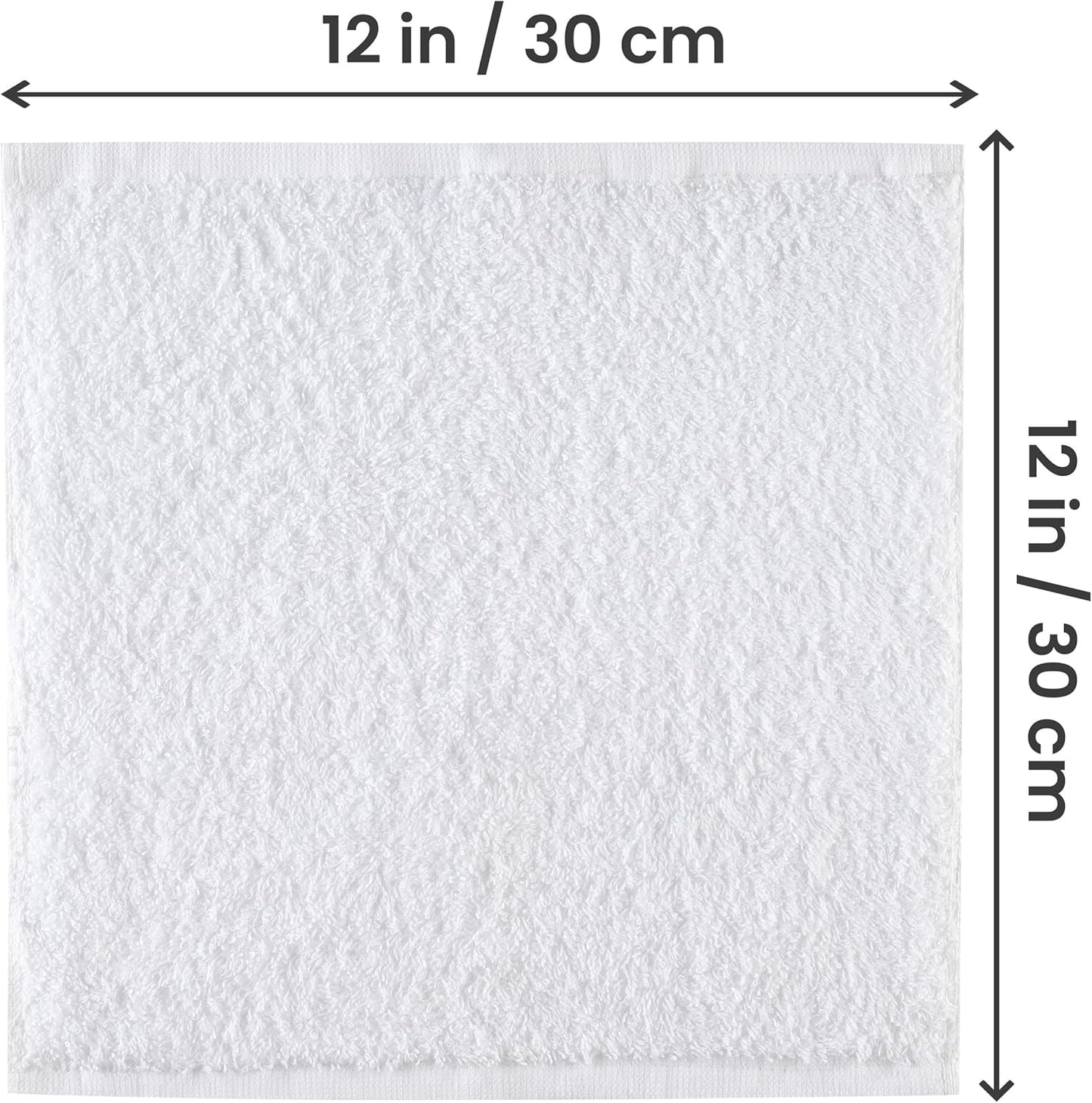 12 Pack Set, 100% Utopia Towels Cotton Washcloths Ring Spun Cotton, Premium Flannel Face Cloths, Highly Absorbent