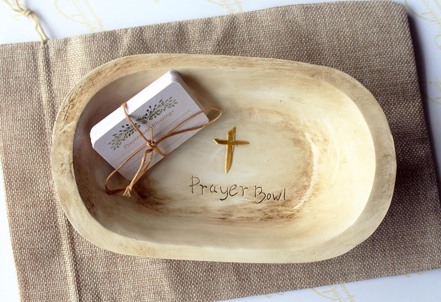 Fight Club Prayer Bowl with Prayer Cards, Blessing Bowls for Christian Gifts, 1 Set
