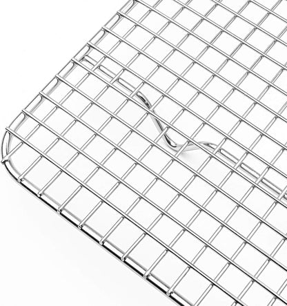 Last Confection Stainless Steel Baking & Cooling Rack, 10" x 15" Cookie Baker's Oven Sheet Pan Wire Rack